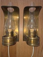 Vintage Wandlampen Set, Huis en Inrichting, Ophalen, Gebruikt, Glas, Vintage