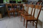 eettafel stoelen snaidero kersenhout 6x, Ophalen, Gebruikt, 50 tot 100 cm, Vijf personen of meer