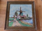 antiek tableau 4 tegels Westraven Plateel 1900/1920, Antiek en Kunst, Ophalen of Verzenden
