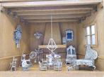 Eikenhouten kamer met 21 zilveren miniaturen, Schoonhoven, Antiek en Kunst, Verzenden, Zilver