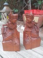 Bali Beelden/Houtsnijwerken/Boekensteunen zr fraai gesneden, Ophalen of Verzenden