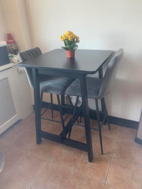 Bartafel met 2 Goossens barstoelen, Huis en Inrichting, Tafels | Statafels, Zo goed als nieuw, Ophalen