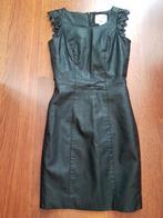 Schitterende zwarte leren jurk van Temperley - maat S, Kleding | Dames, Zwart, Ophalen of Verzenden, Zo goed als nieuw, Knielengte