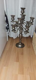 Kandelaar kandelaars verzilverd brons, Ophalen, Zilver