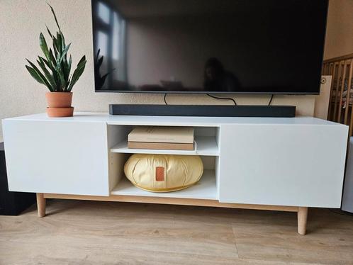 Artic - Wit vintage tv meubel, Huis en Inrichting, Kasten | Televisiemeubels, Gebruikt, Minder dan 100 cm, 150 tot 200 cm, 25 tot 50 cm