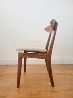 Vintage Deense eetkamerstoel in teak 1960, Ophalen, Hout, Gebruikt, Bruin