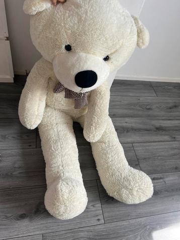 Grote teddybeer knuffel XXL wit beschikbaar voor biedingen