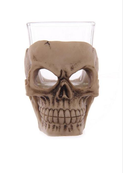 Gruwelijke, Schedel Shotglaasje, skull, glas, mancave, man, Kleding | Heren, Carnavalskleding en Feestkleding, Nieuw, Accessoires