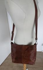 LEREN TAS VAN BORSE & PELLE, Ophalen of Verzenden, Zo goed als nieuw, Bruin, Schoudertasje