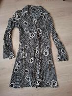 Helena Hart jurk zwart/wit print mt L, Zwart, Maat 42/44 (L), Zo goed als nieuw, Onder de knie