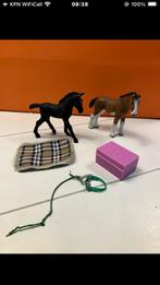 Schleich paarden pony’s met verzorgingskist halster, deken, Ophalen of Verzenden, Zo goed als nieuw
