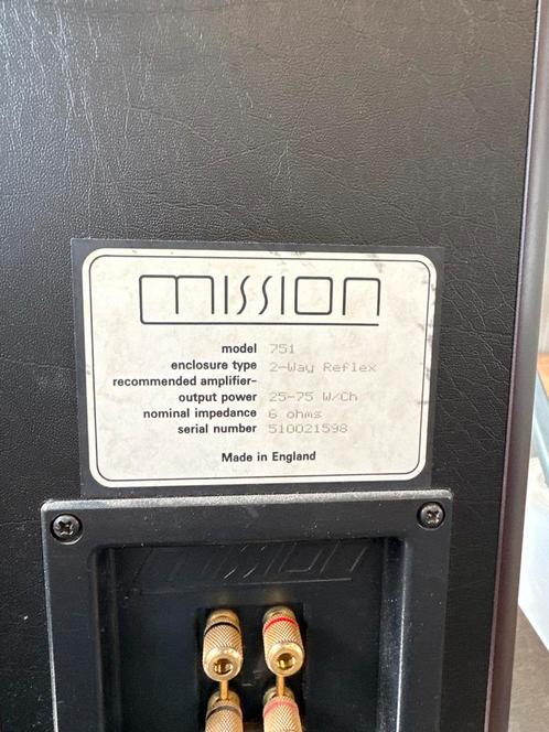 Mission 751 Luidsprekers - Topgeluid!, Audio, Tv en Foto, Luidsprekers, Gebruikt, Front, Rear of Stereo speakers, Minder dan 60 watt