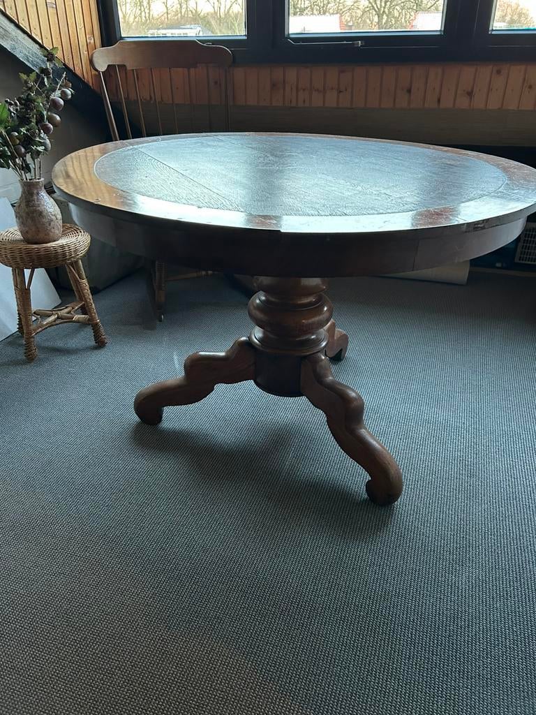Antieke ronde tafel, Antiek en Kunst, Ophalen of Verzenden