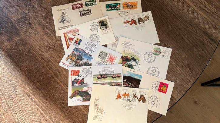 #113 Set FDC’s motief “Paarden”, Postzegels en Munten, Postzegels | Eerstedagenveloppen, Nederland, Ophalen of Verzenden
