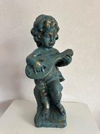 Grote (zware) Cupido met Luit (tuin)beeld, Ophalen of Verzenden