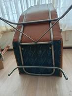 Design stoel Satelliet leer, kattenschade, Ophalen, Gebruikt, 75 tot 100 cm, Leer