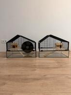 Hamsterkooi van glas met rad en huisje, Ophalen, Kooi, 60 tot 90 cm, 75 tot 110 cm