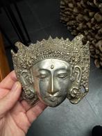 Durga Hindoe brons verzilverd masker bescherming boeddha, Verburgt Vintage, Ophalen of Verzenden, Schipluidenlaan 20 5035KJ Tilburg