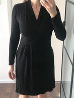 De Bijenkorf zwarte tricot jurk wikkeljurk met v-hals maat M, Kleding | Dames, Maat 38/40 (M), Zwart, Bijenkorf, Nieuw