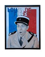 handgeschilderd louis de Funès, Antiek en Kunst, Ophalen of Verzenden
