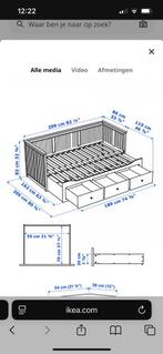 Hemnes Ikea bed, Ophalen, Wit, Tweepersoons, Zo goed als nieuw