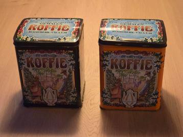 2 antieke De Gruyter koffieblikken 500 Gram samen €12,50 beschikbaar voor biedingen