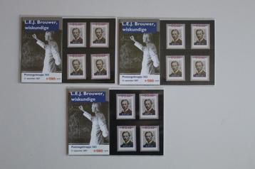 Postzegelmapjes – 362 – 3 mapjes – L.E.J.Brouwer – sept.2007 beschikbaar voor biedingen