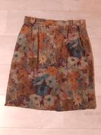 Vintage velours rokje met romantische bloemenprint mt 40, Kleding | Dames, Maat 38/40 (M), Zwart, Ophalen of Verzenden, Zo goed als nieuw