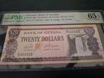 20 dollar Guyana 2018 PMG 65, Ophalen of Verzenden, Overige landen