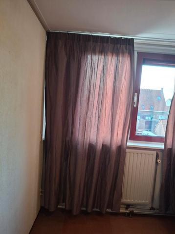 Lange Gordijnen Bruin/Aubergine 200x220cm beschikbaar voor biedingen