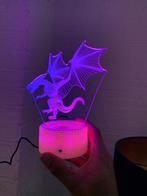 Nieuwe 3D led drakenlamp met kleuren en afstandsbediening, Kinderen en Baby's, Kinderkamer | Inrichting en Decoratie, Ophalen of Verzenden