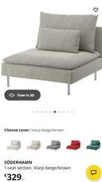 Ikea Soderhamn 1 seater Viarp Beige/brown brand new, Eenpersoons, Metaal, Hoekbank, Nieuw