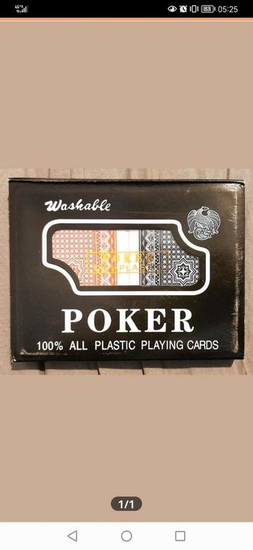 Poker Kaarten Washable 2 stuks nieuw  beschikbaar voor biedingen