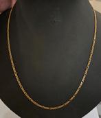 21 karaats gouden figaro schakel ketting geelgoud 65cm, Verstelbaar, Ophalen of Verzenden, Zo goed als nieuw, Goud