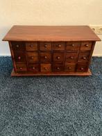 Apothekerskastje massief hout - 18 lades, Ophalen, 50 tot 100 cm, Zo goed als nieuw, Met lade(s)