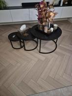 Set van 3 Mango Houten Tafels, Huis en Inrichting, Tafels | Salontafels, Ophalen, Minder dan 50 cm, Rond, Minder dan 50 cm