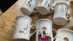 7 Douwe Egberts mokken Pluk van de Petteflat en 4 flodertje, Ophalen of Verzenden, Gebruikt, Keramiek, Kop(pen) en/of Schotel(s)
