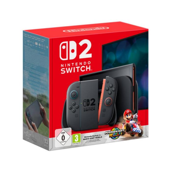 Nintendo Switch 2 + Mario Kart + Pro Controller + 2cases, Spelcomputers en Games, Spelcomputers | Nintendo Switch, Zo goed als nieuw