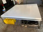 GRATIS - salontafel hoogglans wit, Ophalen, Gebruikt, Vierkant, 50 tot 100 cm