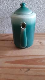 Groen/Wit Emaille Koffiekan, Antiek en Kunst, Antiek | Emaille, Ophalen of Verzenden