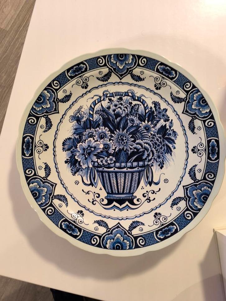Delfts Blauw Bord - 39 cm, Antiek en Kunst, Antiek | Wandborden en Tegels, Ophalen of Verzenden