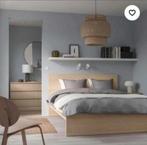 Prachtig Ikea Malm bed,lattenbodems,goede matrassen180x200., Ophalen, Wit, Tweepersoons, Zo goed als nieuw