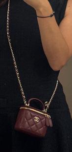 Chanel lambskin box bag shoulder mini, Ophalen of Verzenden, Nieuw, Zwart, Schoudertasje