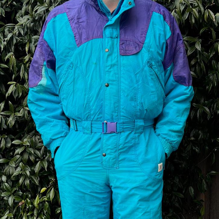 Vintage Retro Skipak M/L, Kleding | Dames, Wintersportkleding, Gedragen, Pak, Maat 42/44 (L), Ophalen of Verzenden