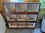 6 Broed / kweekkooien voor vogels met lades en assecoires, Ophalen, Gebruikt, Hout, Broedkooi of Kweekkooi