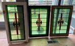 Glas in Lood ramen 3x, Doe-het-zelf en Verbouw, Glas en Ramen, Glas in lood, Minder dan 80 cm, Gebruikt, 80 tot 120 cm