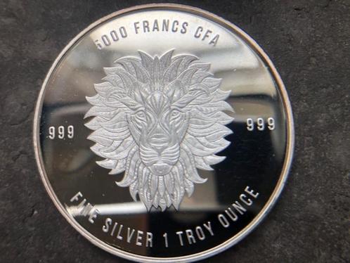 2018 Chad - Mandala Lion - 1 oz silver, Postzegels en Munten, Edelmetalen en Baren, Zilver, Ophalen of Verzenden