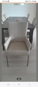 Lichte eetkamer stoelen in 2 varianten, Ophalen, Strak, Overige kleuren, Leer