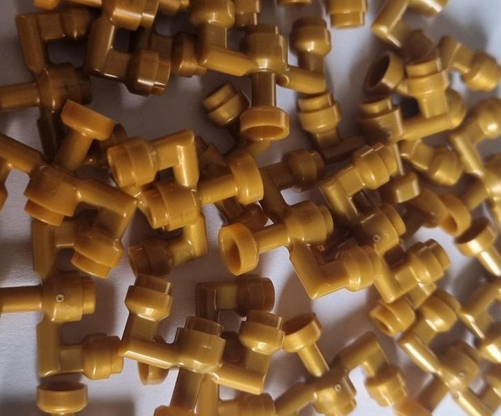 Lego minifigure utensil candlestick, Pearl gold (per 25), Kinderen en Baby's, Speelgoed | Duplo en Lego, Nieuw, Lego, Losse stenen