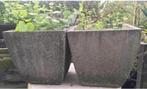 Grote zware betonnen bloempotten vierkant 30cm tuinplanten, Tuin en Terras, Bloempotten, 25 tot 40 cm, Zo goed als nieuw, Minder dan 40 cm